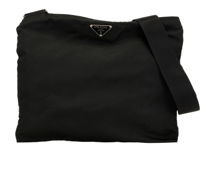 Re-Nylon Messenger, &pound;320, Handbags, Black, Nylon, Front view